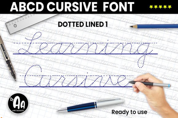 Abcd Cursive Dotted Lined1: The Perfect Handwritten Typeface for Crafts