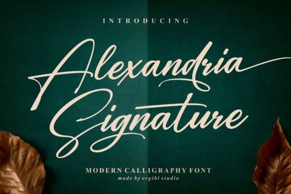 Alexandria Signature Font for Web Design