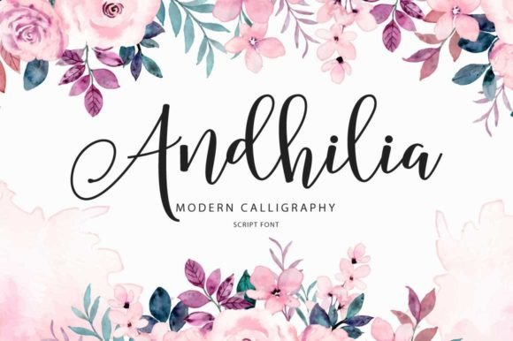 Andhilia: A Modern Script Typeface for Editorial and Brand Identity