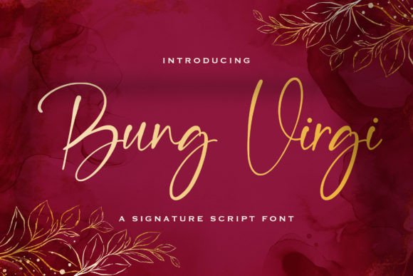 Bung Virgi Font for Handmade Creations