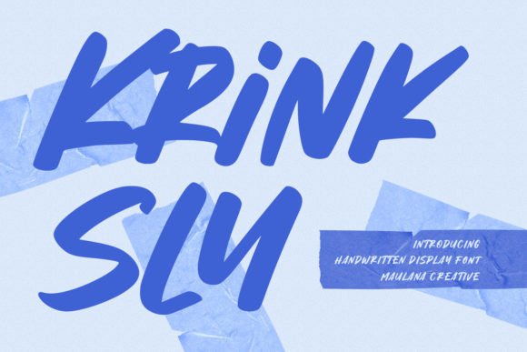 Krinksly: A Handwritten Display Font for Modern Editorial Design