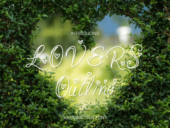 Lovers Outline: A Handwritten Typeface for Romantic Branding