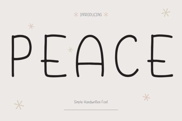 Peace Font: A Simple Handwritten Typeface for Creative Makers