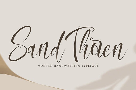 Sand Thoren: A Script Font for Handmade Magic