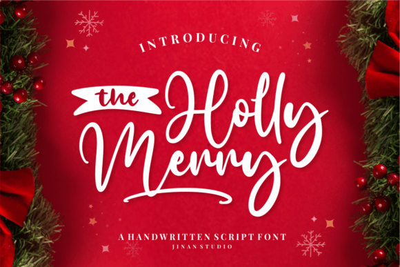 The Holly Merry: A Modern Handwritten Typeface for Festive Branding
