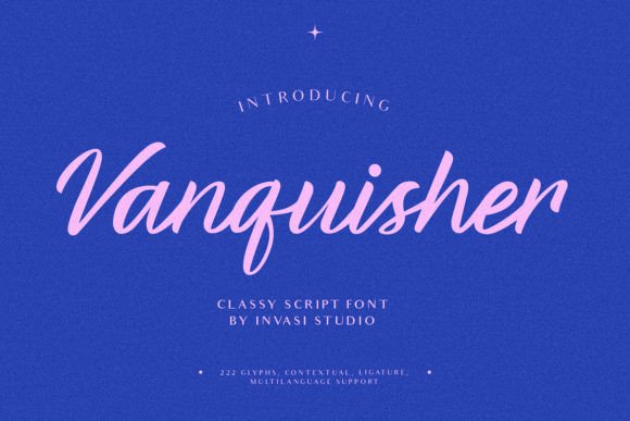 Vanquisher: A Script Font for Modern Web Design
